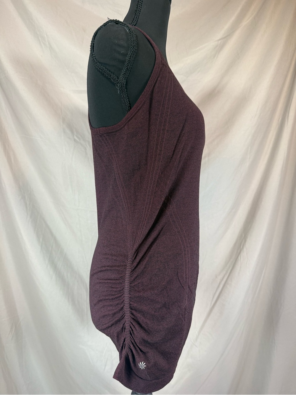Athleta‎ Ruched Racerback Active Tank Burgundy- Size Small - Picture 3 of 5